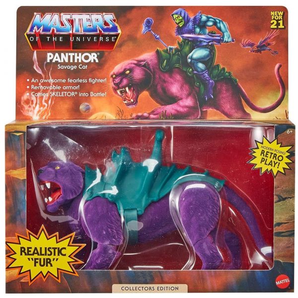 Masters of the Universe Origins Panthor Flocked