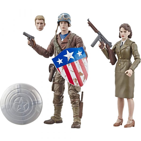Figura Marvel Legends Capitán América y Peggy Carter a