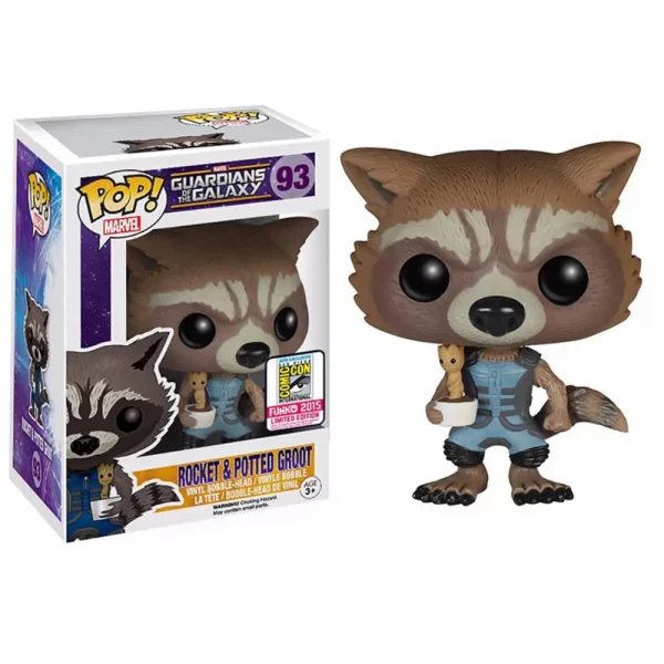 Funko Pop Guardianes de la Galaxia Rocket Raccoon y Baby Groot